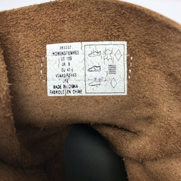 Lands End Brown Leather Rubber Rain Boots 10 - Picture 7 of 8